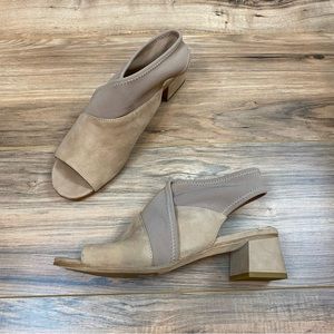 Eileen‎ Fisher Kitten Block Heel Sling Back Sandal Women's 8.5